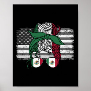 Mexiko USA:s Flagga Patriot Mexikanska Flagga Amer Poster
