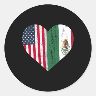 Mexiko USA:s Flagga Patriot Mexikanska Flagga Amer Runt Klistermärke