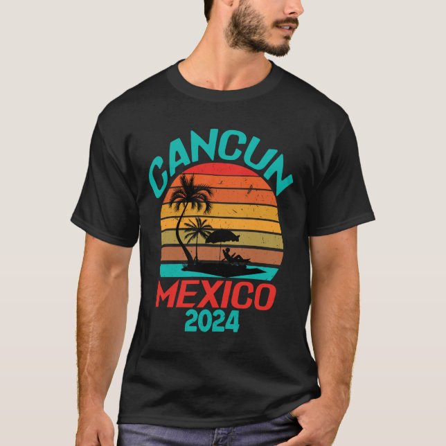 Mexiko Vacation 2024, Cancun Mexico 2024 Souvenir T Shirt (Framsida)