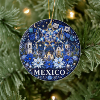 Mexiko Vacker Semesterpresent Jul Julgransprydnad Keramik
