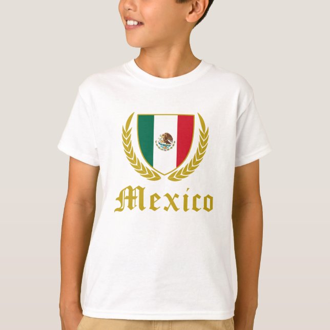 Mexiko Vapensköld Tee Shirt (Framsida)