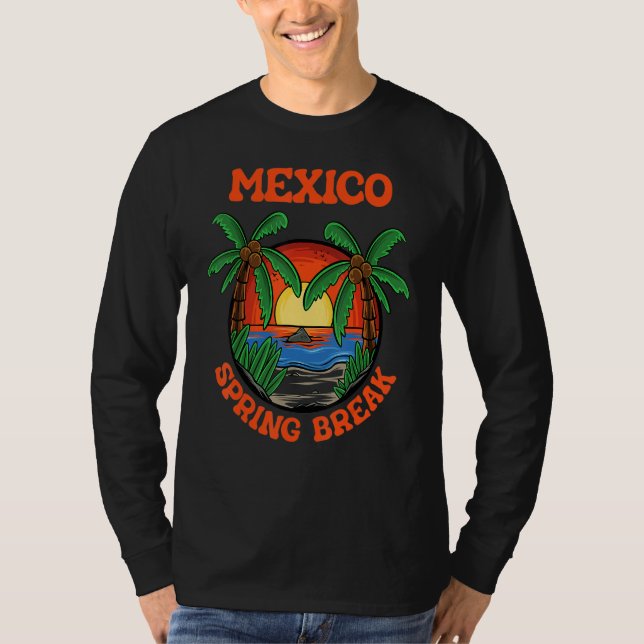 Mexiko Vårpaus Skolresa Strand Semester Flicka Klä T Shirt (Framsida)