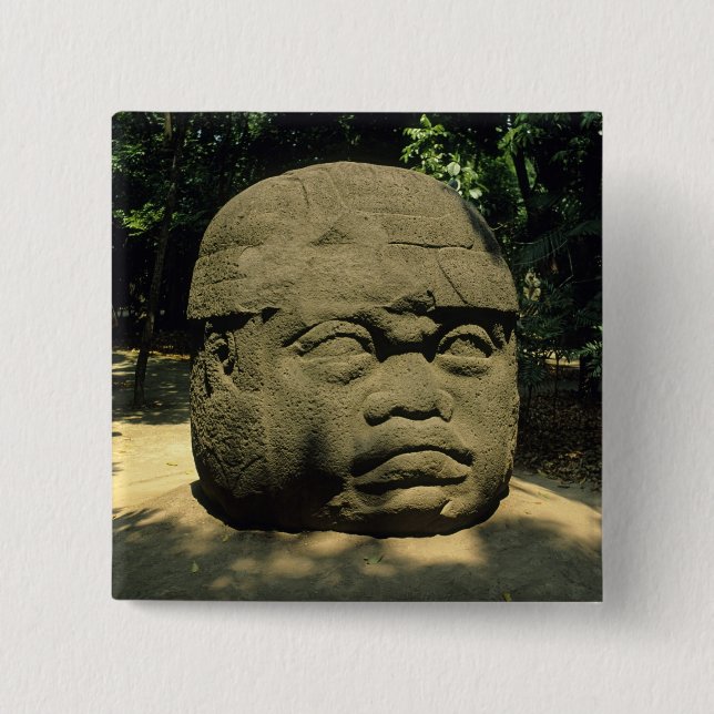Mexiko, Villahermosa, jätte Olmec head, La Venta Knapp (Framsida)