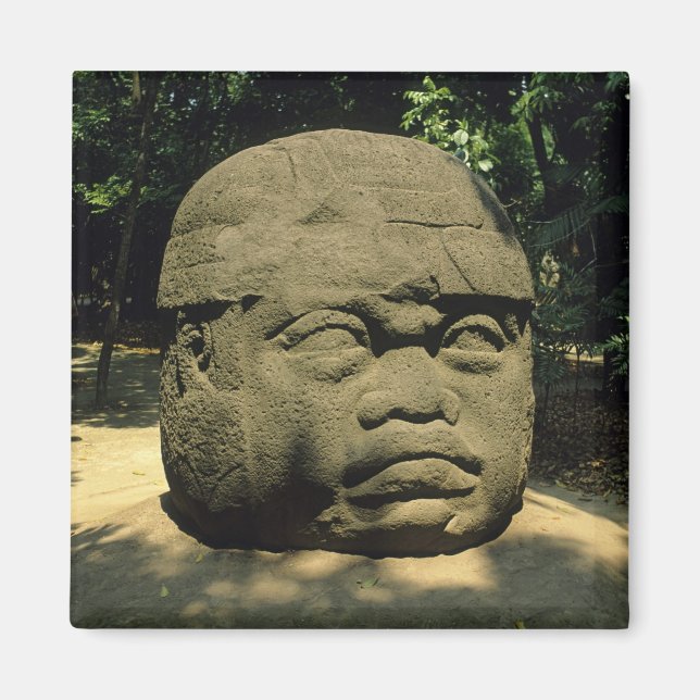 Mexiko, Villahermosa, jätte Olmec head, La Venta Magnet (Framsidan)