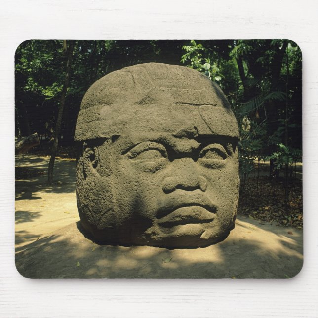 Mexiko, Villahermosa, jätte Olmec head, La Venta Musmatta (Framsidan)