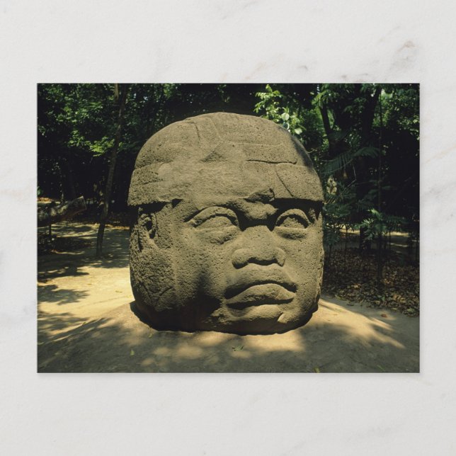 Mexiko, Villahermosa, jätte Olmec head, La Venta Vykort (Framsida)