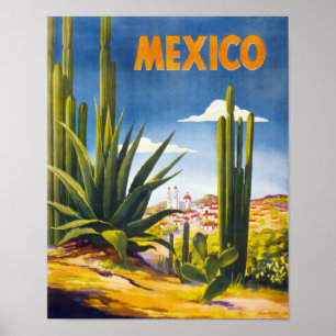 Mexiko Vintage affisch återställd