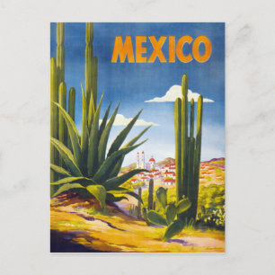 Mexiko Vintage affisch återställd Vykort