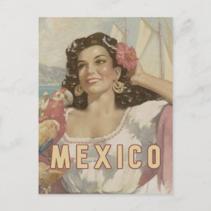 Mexiko vintage Reseminnestkort Vykort