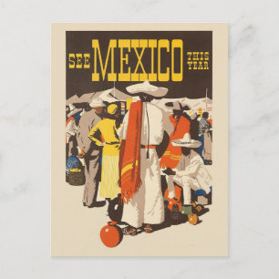Mexiko vintage Resemotivkort Vykort