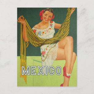 Mexiko vintage Resemotivpostkort Vykort