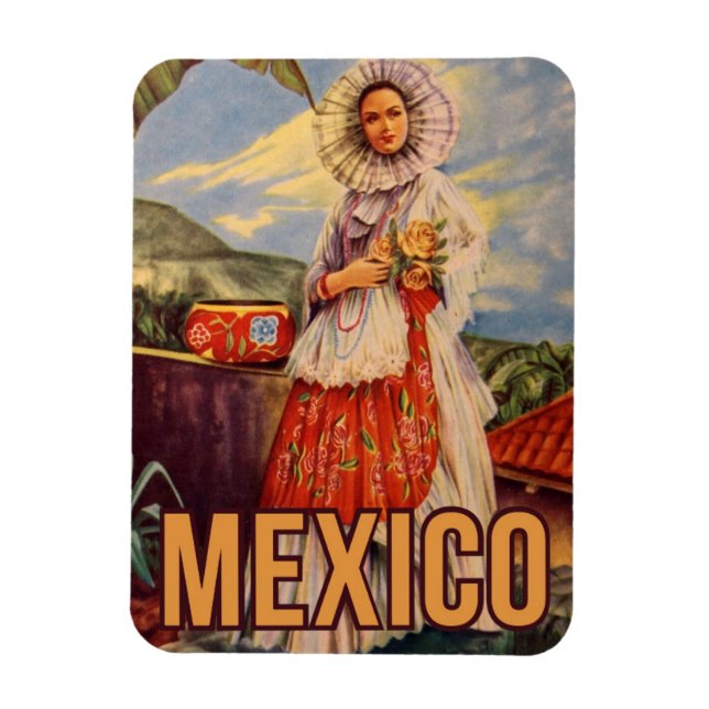 Mexiko Vintage resor Magnet (Vertikal)
