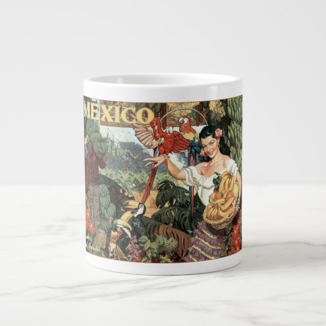Mexiko vintage resor mugg jumbo mugg (Framsidan)