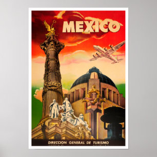 Mexiko vintage resor poster