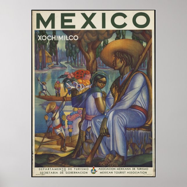 Mexiko Vintage resor Poster Ad Retro-utskrifter (Framsidan)