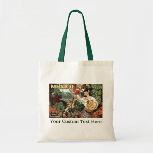 Mexiko vintage resor tote bags tygkasse