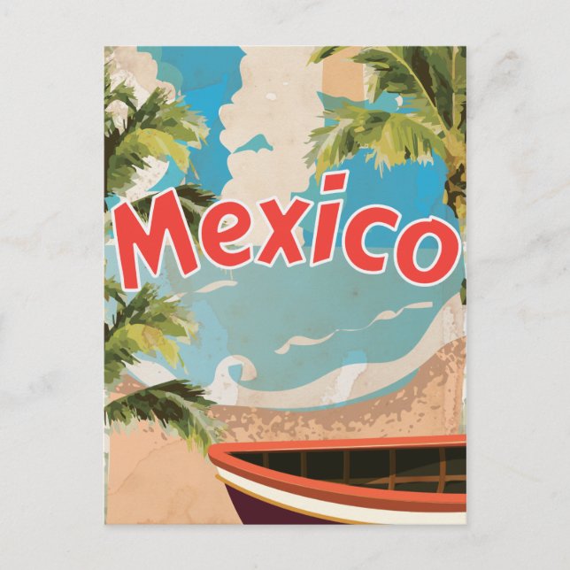 Mexiko Vintage semesterplakat Vykort (Framsida)