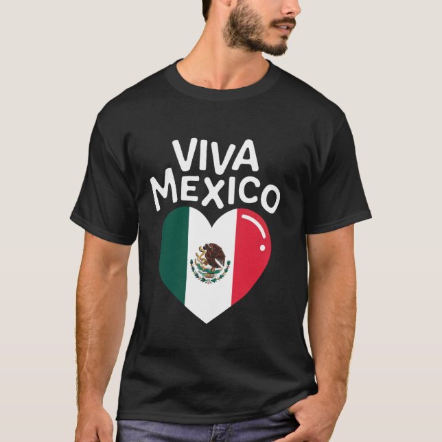 Mexiko Viva Mexiko T Shirt (Framsida)