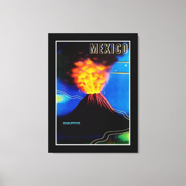 Mexiko ~ Volcan Paricutin Canvastryck (Framsida)