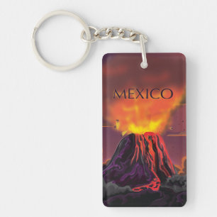 Mexiko Volcano Travel Poster