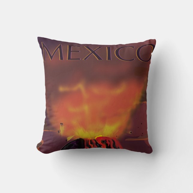 Mexiko Vulkan Resa Affisch Kudde (Framsida)