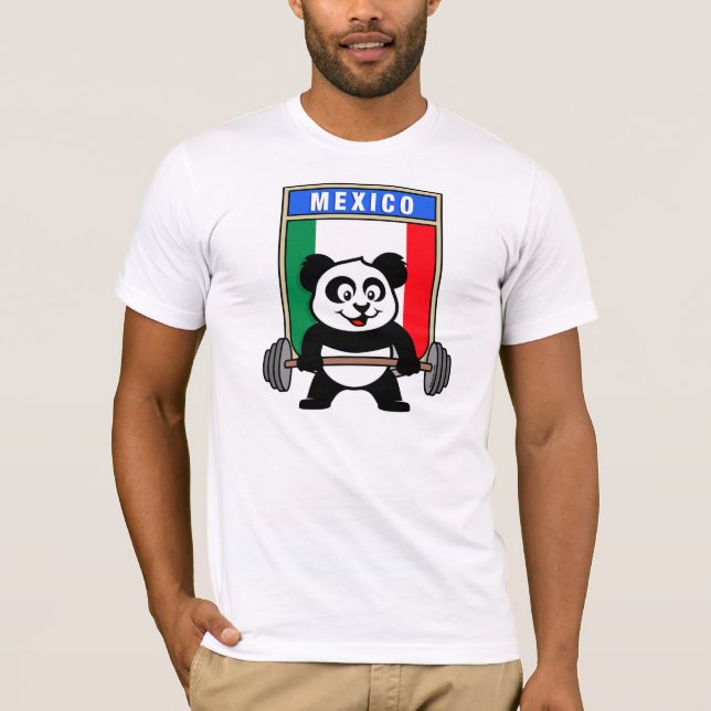 Mexiko Weightlift Panda T-shirt (Framsida)