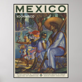 Mexiko Xochimilco Poster
