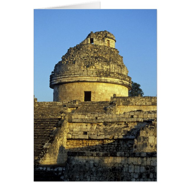 Mexiko, Yucatan. Caracol: astronomisk Hälsningskort (Framsidan)