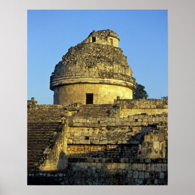 Mexiko, Yucatan. Caracol: astronomisk Poster (Framsidan)