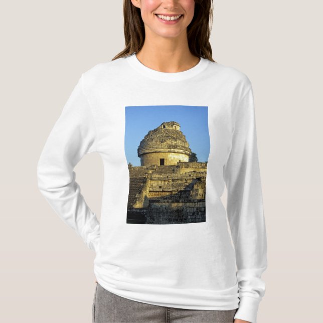 Mexiko, Yucatan. Caracol: astronomisk T-shirt (Framsida)