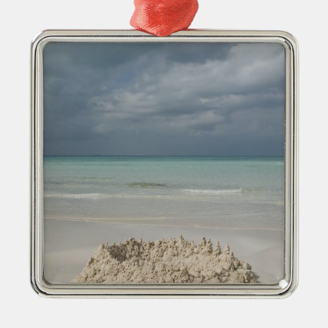 Mexiko, Yucatan, Isla Mujeres Island Julgransprydnad Metall (Framsidan)