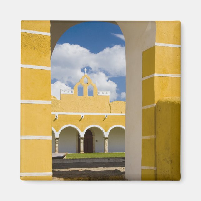 Mexiko, Yucatan, Izamal. Franciscan Convent 2 Magnet (Framsidan)