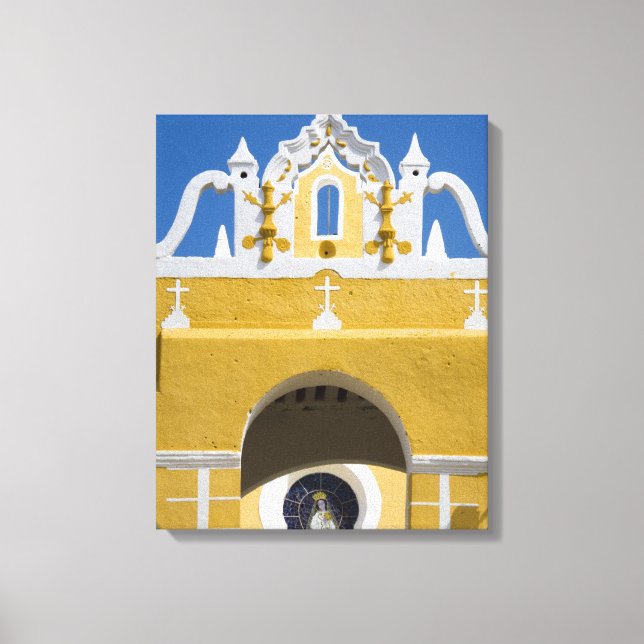 Mexiko, Yucatan, Izamal. Franciskanerklostret Canvastryck (Framsida)