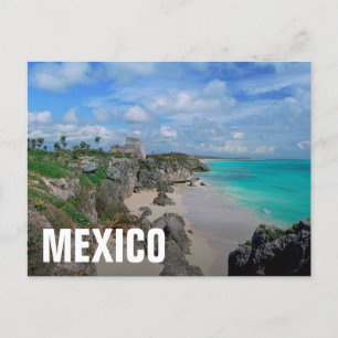 Mexiko, Yucatan, Peninsula, Tulumruiner, Mayan Vykort