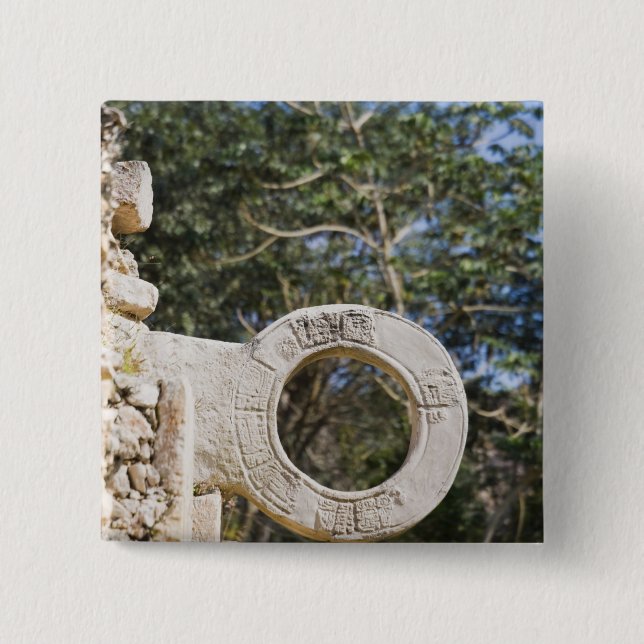 Mexiko, Yucatan, Uxmal. Uxmal, en stor Knapp (Framsida)