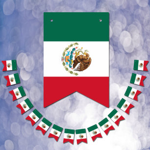 Mexikoflaggor, mexikansk flaggfest / Bröllop Vimplar