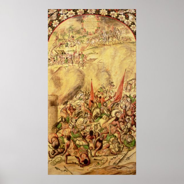 Mexikos erövring: spanjorerna drar sig tillbaka poster (Framsidan)