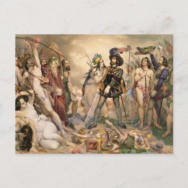 Mexikos erövring vykort (Framsida)