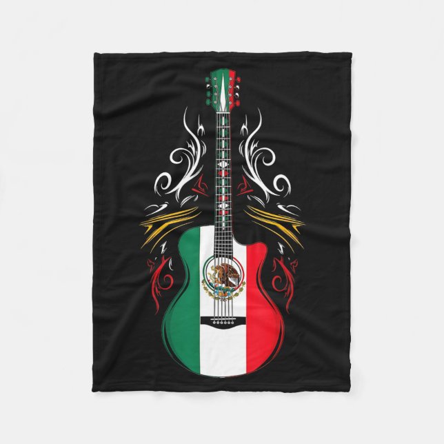 Mexikos flag mexikansk stolthet mexikanska rötter  fleecefilt (Framsidan)