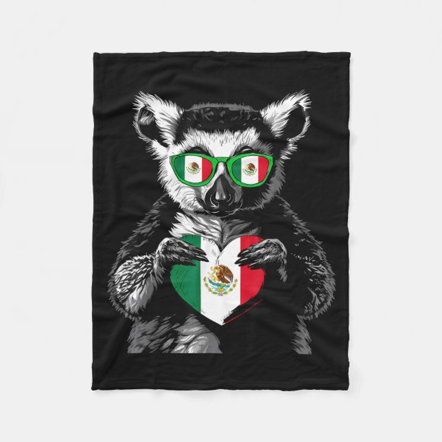 Mexikos flag mexikansk stolthet mexikanska rötter  fleecefilt (Framsidan)