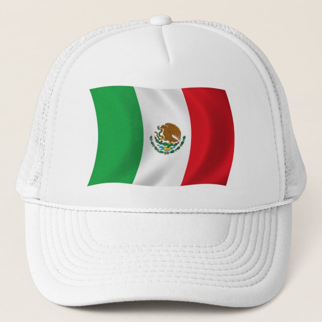 Mexikos flagg hatt truckerkeps (Framsida)