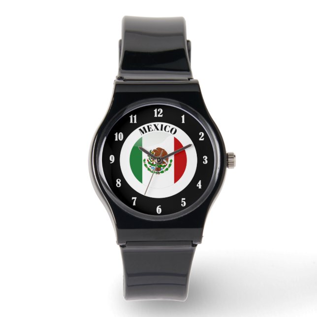 Mexikos flagga armbandsur (Framsida)