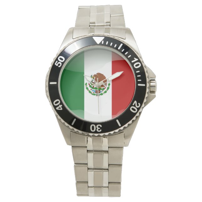 Mexikos flagga armbandsur (Framsida)