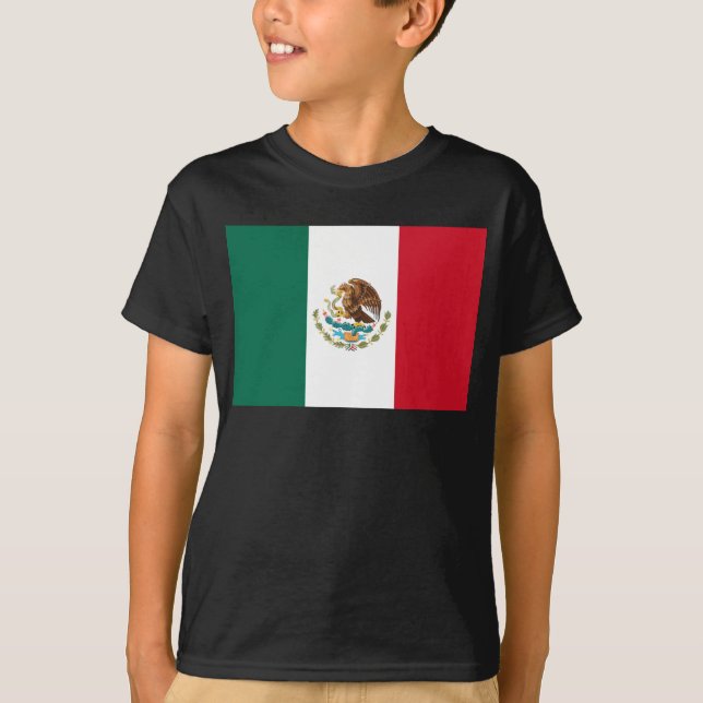 Mexikos flagga, Bandera de Mexican Republic T Shirt (Framsida)