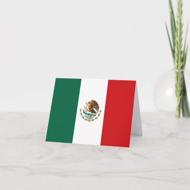 Mexikos flagga brevkort kort (Framsida)