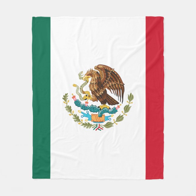 Mexikos flagga fleecefilt (Framsidan)