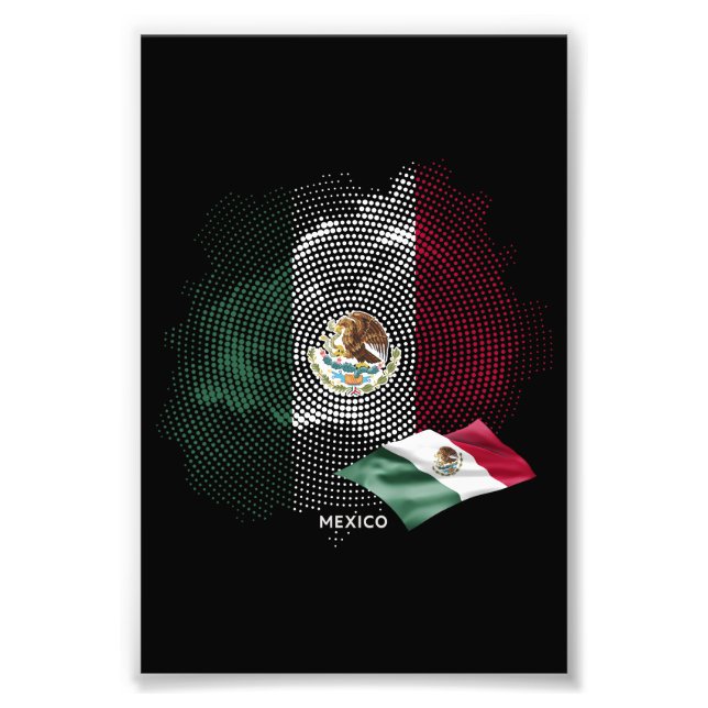 Mexikos flagga fototryck (Framsidan)