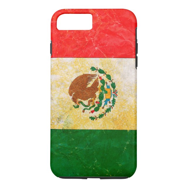Mexikos flagga i Grunge Case-Mate iPhone Skal (Baksida)