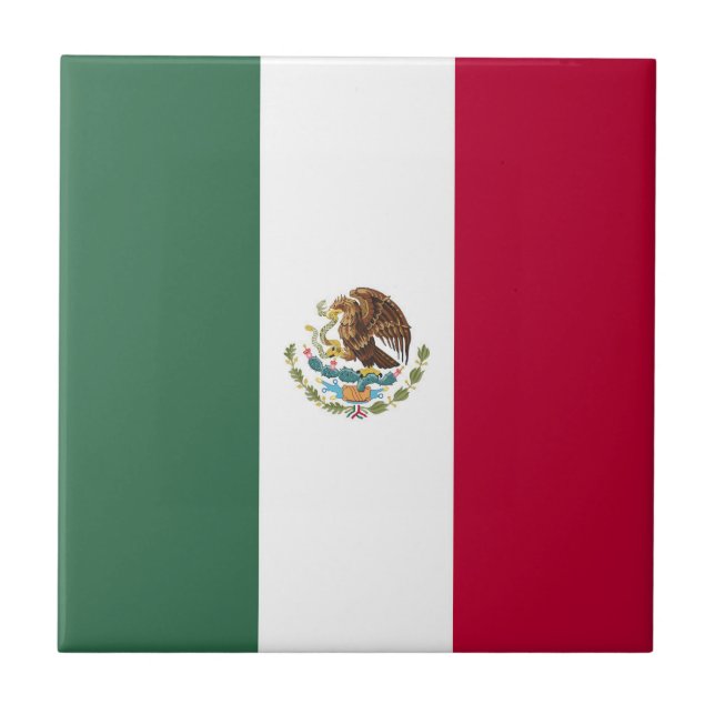 Mexikos flagga kakelplatta (Framsidan)