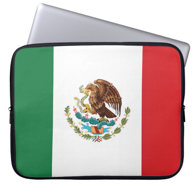 Mexikos Flagga Laptop Fodral (Framsidan)